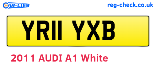 YR11YXB are the vehicle registration plates.