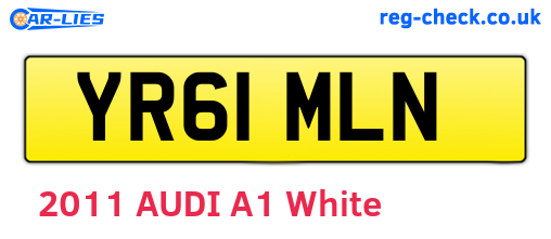 YR61MLN are the vehicle registration plates.