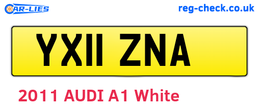 YX11ZNA are the vehicle registration plates.
