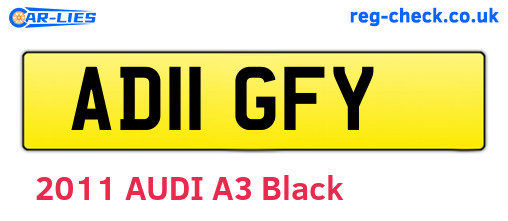AD11GFY are the vehicle registration plates.
