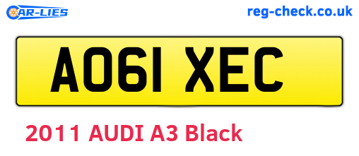 AO61XEC are the vehicle registration plates.
