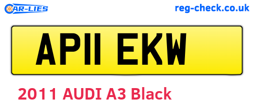 AP11EKW are the vehicle registration plates.