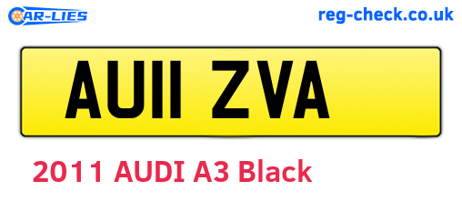 AU11ZVA are the vehicle registration plates.