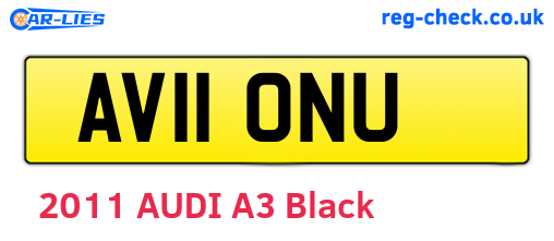 AV11ONU are the vehicle registration plates.