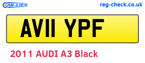 AV11YPF are the vehicle registration plates.