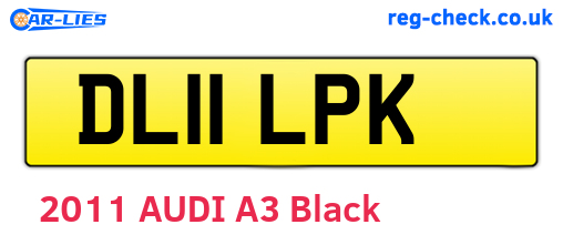 DL11LPK are the vehicle registration plates.