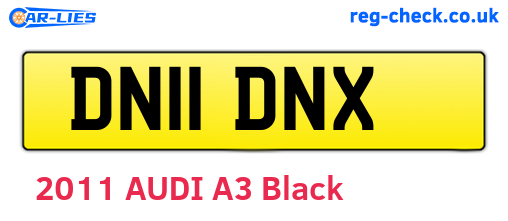 DN11DNX are the vehicle registration plates.