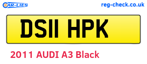 DS11HPK are the vehicle registration plates.