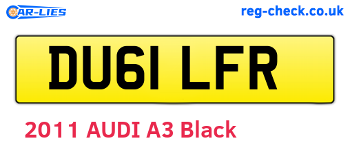 DU61LFR are the vehicle registration plates.