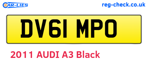 DV61MPO are the vehicle registration plates.