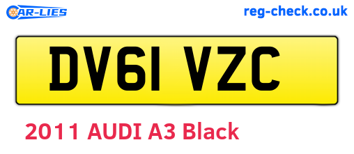 DV61VZC are the vehicle registration plates.