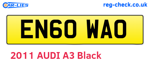 EN60WAO are the vehicle registration plates.