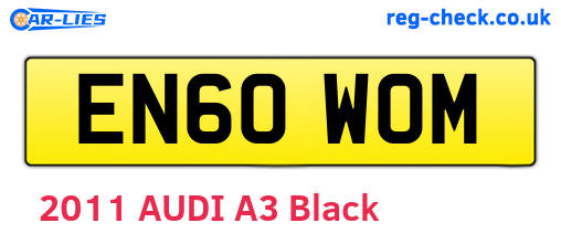 EN60WOM are the vehicle registration plates.