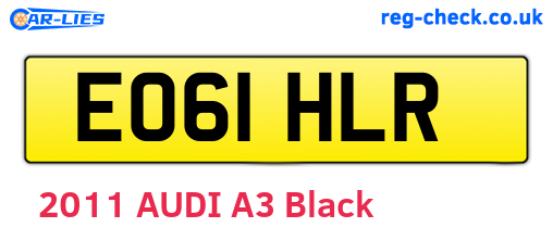 EO61HLR are the vehicle registration plates.