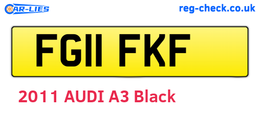 FG11FKF are the vehicle registration plates.