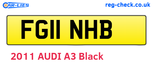 FG11NHB are the vehicle registration plates.