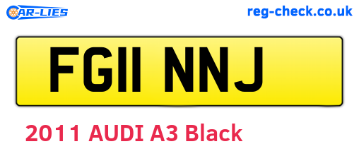 FG11NNJ are the vehicle registration plates.