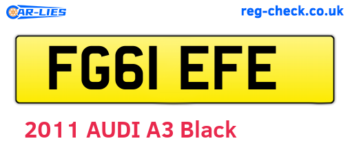 FG61EFE are the vehicle registration plates.