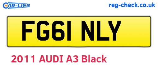 FG61NLY are the vehicle registration plates.