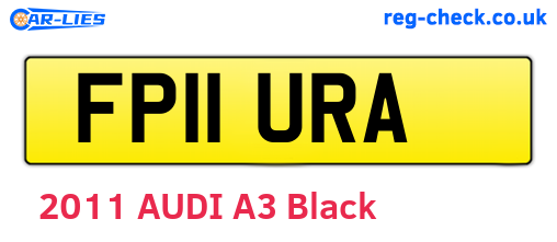 FP11URA are the vehicle registration plates.