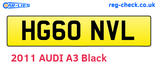 HG60NVL are the vehicle registration plates.