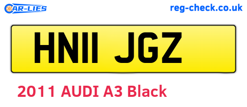 HN11JGZ are the vehicle registration plates.