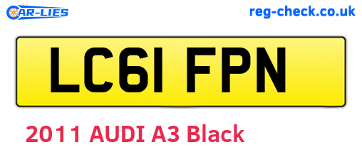 LC61FPN are the vehicle registration plates.