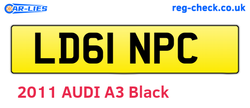 LD61NPC are the vehicle registration plates.