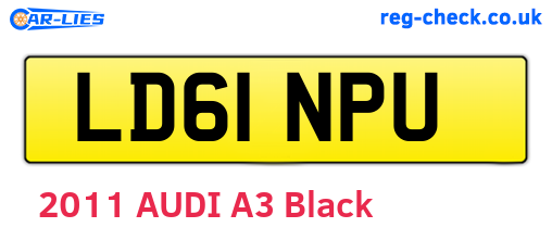 LD61NPU are the vehicle registration plates.