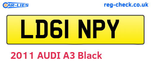 LD61NPY are the vehicle registration plates.