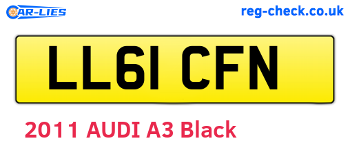 LL61CFN are the vehicle registration plates.
