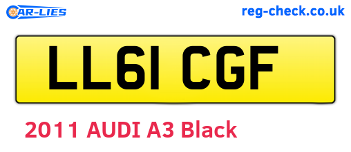 LL61CGF are the vehicle registration plates.