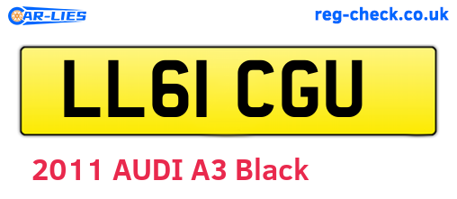 LL61CGU are the vehicle registration plates.