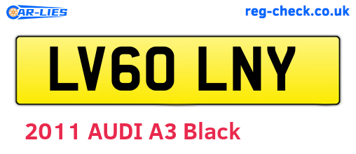 LV60LNY are the vehicle registration plates.