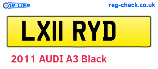 LX11RYD are the vehicle registration plates.