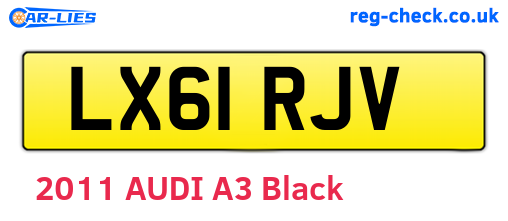 LX61RJV are the vehicle registration plates.
