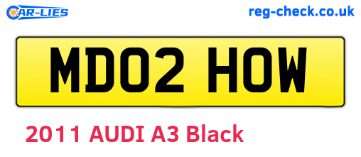 MD02HOW are the vehicle registration plates.