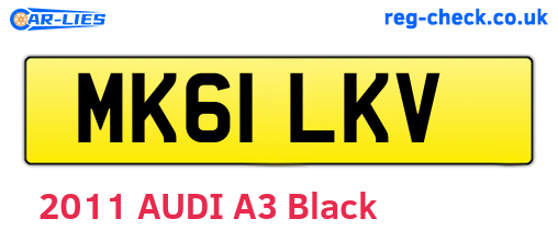 MK61LKV are the vehicle registration plates.