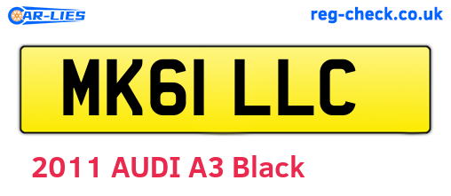 MK61LLC are the vehicle registration plates.