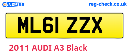 ML61ZZX are the vehicle registration plates.