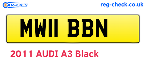 MW11BBN are the vehicle registration plates.