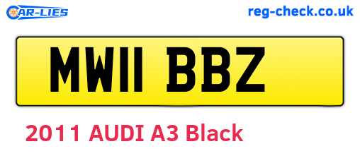 MW11BBZ are the vehicle registration plates.