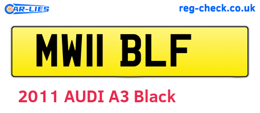 MW11BLF are the vehicle registration plates.
