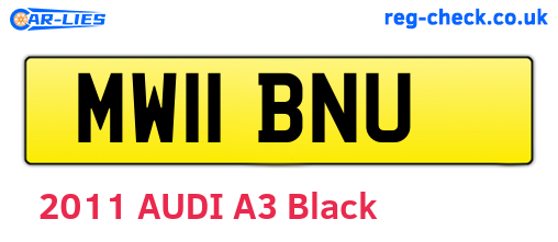 MW11BNU are the vehicle registration plates.