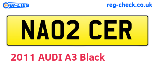NA02CER are the vehicle registration plates.
