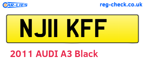 NJ11KFF are the vehicle registration plates.