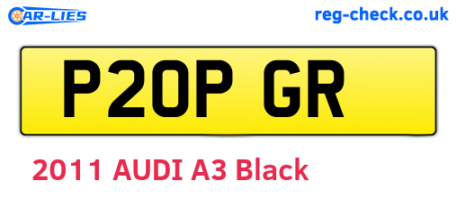 P20PGR are the vehicle registration plates.