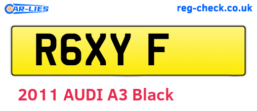 R6XYF are the vehicle registration plates.