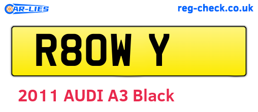 R8OWY are the vehicle registration plates.