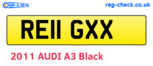 RE11GXX are the vehicle registration plates.